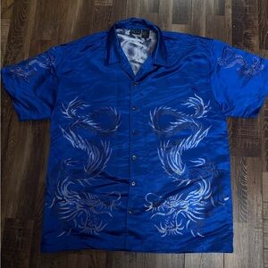 Vintage Y2k Dragon Button Up